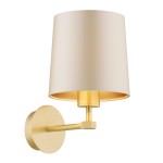 ARGON mosiężny kinkiet glamour abażur satynowy PRINCETON 8545