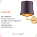 ARGON mosiężny kinkiet glamour abażur śliwkowy PRINCETON 8546