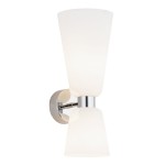ARGON kinkiet chrom szklane klosze opal lampka nocna RENO 1033