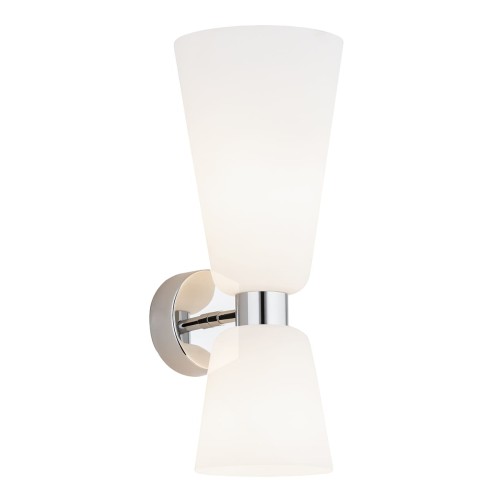 ARGON kinkiet chrom szklane klosze opal lampka nocna RENO 1033