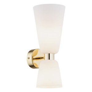 ARGON kinkiet złoty szklane klosze opal lampka nocna RENO 1034