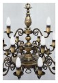 Lampa wisząca Ventuno żyrandol świecznikowy 3-piętrowy 21-punktowy - patynaO3327 P3 W21 PAT LEMIR 