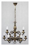 Lampa wisząca Ventuno żyrandol świecznikowy 2-piętrowy 9-punktowy w patynie O3323 P2 W9 PAT LEMIR