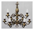 Lampa wisząca Ventuno żyrandol świecznikowy 2-piętrowy 9-punktowy w patynie O3323 P2 W9 PAT LEMIR