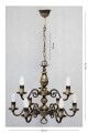 Lampa wisząca Ventuno żyrandol świecznikowy 2-piętrowy 9-punktowy w patynie O3323 P2 W9 PAT LEMIR