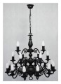 Lampa wisząca Ventuno żyrandol świecznikowy 3-piętrowy 21-punktowy - czarny matowy  O3327 P3 W21 CZA LEMIR
