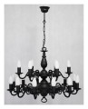 Lampa wisząca Ventuno żyrandol świecznikowy 2-piętrowy 18-punktowy, czarny matowy  O3326 P2 W18 CZA  LEMIR