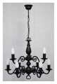 Lampa wisząca  Ventuno żyrandol świecznikowy 2-piętrowy 9-punktowy - czarny matowy  O3323 P2 W9 CZA  LEMIR