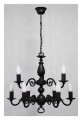Lampa wisząca  Ventuno żyrandol świecznikowy 2-piętrowy 9-punktowy - czarny matowy  O3323 P2 W9 CZA  LEMIR