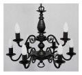 Lampa wisząca  Ventuno żyrandol świecznikowy 2-piętrowy 9-punktowy - czarny matowy  O3323 P2 W9 CZA  LEMIR
