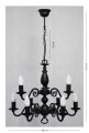 Lampa wisząca  Ventuno żyrandol świecznikowy 2-piętrowy 9-punktowy - czarny matowy  O3323 P2 W9 CZA  LEMIR
