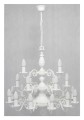 Lampa wisząca Ventuno żyrandol świecznikowy 3-piętrowy 21-punktowy - biały matowy O3327 P3 W21 BIA LEMIR