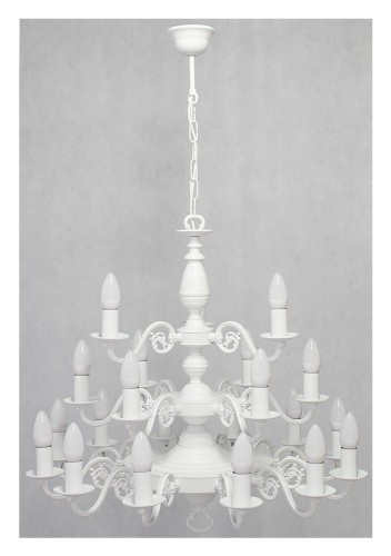 Lampa wisząca Ventuno żyrandol świecznikowy 3-piętrowy 21-punktowy - biały matowy O3327 P3 W21 BIA LEMIR  O3327_P3_W21_BIA.jpg