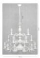 Lampa wisząca Ventuno żyrandol świecznikowy 3-piętrowy 21-punktowy - biały matowy O3327 P3 W21 BIA LEMIR