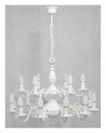 Lampa wisząca Ventuno żyrandol świecznikowy 2-piętrowy 18-punktowy - biały matowy O3326 P2 W18 BIA  LEMIR