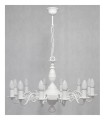 Lampa wisząca Ventuno żyrandol świecznikowy 1-piętrowy 12-punktowy - biały matowy O3324 P1 W12 BIA LEMIR