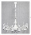Lampa wisząca Ventuno żyrandol świecznikowy 1-piętrowy 12-punktowy - biały matowy O3324 P1 W12 BIA LEMIR