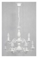 Lampa wisząca Ventuno żyrandol świecznikowy 2-piętrowy 9-punktowy - biały matowy O3323 P2 W9 BIA LEMIR