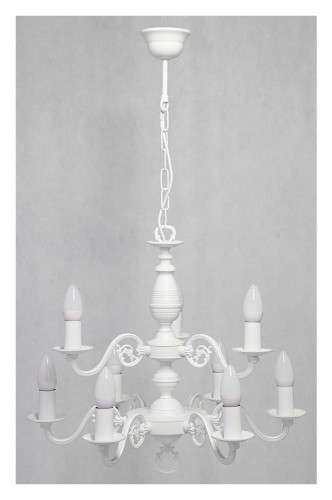 Lampa wisząca Ventuno żyrandol świecznikowy 2-piętrowy 9-punktowy - biały matowy O3323 P2 W9 BIA LEMIR  O3323_P2_W9_BIA.jpg