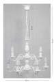 Lampa wisząca Ventuno żyrandol świecznikowy 2-piętrowy 9-punktowy - biały matowy O3323 P2 W9 BIA LEMIR