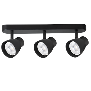 LIGHT PRESTIGE reflektorki regulowane na listwie Dravo 3 spot czarny 3xGU10 wymienne LP-9523/3WS BK