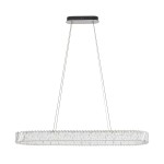 NOWODVORSKI kryształowa do salonu lampa wisząca LUXORA OVAL LED 40W 3000K 11707
