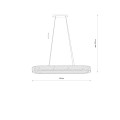 NOWODVORSKI kryształowa do salonu lampa wisząca LUXORA OVAL LED 40W 3000K 11707