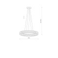 NOWODVORSKI kryształowa do salonu lampa wisząca LUXORA ROUND LED 38W 3000K 11706