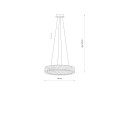 NOWODVORSKI żyrandol kryształowy do salonu lampa wisząca LUXORA ROUND LED 30W 3000K 11705