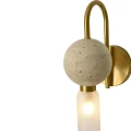Kinkiet Bilo I 1 x G9 złoty mosiądz, trawertyn WL0111