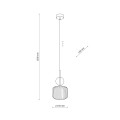 Sophia cognac biała lampa wisząca 1x E14  11589 TKlighting