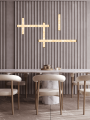 Zambelis Lights lampa wisząca do salonu LED 93W 3000K SAGRE czarne aluminium i alabaster 25421