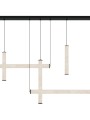 Zambelis Lights lampa wisząca do salonu LED 93W 3000K SAGRE czarne aluminium i alabaster 25421