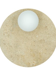 Zambelis Lights KINKIET 1xG9 LED MAX 5W KAMIEŃ NATURALNY - SZKŁO OPALOWE 25316