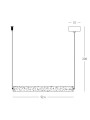 Zambelis Lights Lampa WISZĄCA LISTWA ŚWIETLNA LED 20W 3000K TRIAK ALABASTER + CZARNY metal 2538