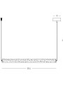Zambelis Lights lampa WISZĄCA LISTWA ŚWIETLNA LED 23W 3000K TRIAK ALABASTER + czarny metal 2539