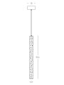 Zambelis Lights  WISZĄCA LAMPA LED POJEDYNCZA 20W 3000K TRIAK ALABASTER - CZARNY  2541 
