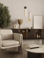 Zambelis Lights kinkiet LAMPA ŚCIENNA WEWNĘTRZNA LED 13W 3000K ZŁOTA I CZARNO-ALUMINIOWA - SILIKON  23103