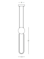 Zambelis Lights WISZĄCA LAMPA WEWNĘTRZNA LED POJEDYNCZA 13W 3000K ALUMINIUM-SILIKON  23101 