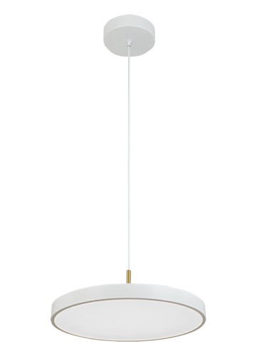 Zambelis Lights WISZĄCA LAMPA LED POJEDYNCZA 17W MATOWA BIAŁA - KLOSZ MOSIĘŻNY  25146