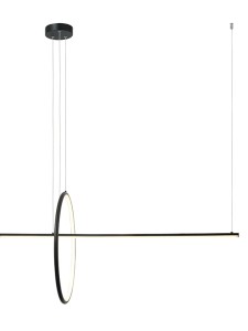 Zambelis Lights LAMPA WISZĄCA LED do salonu  41W 3000K ALUMINIUM CZARNa  20128 