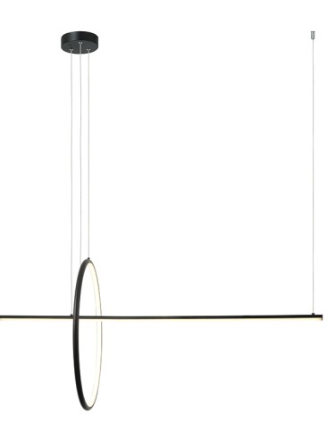 Zambelis Lights LAMPA WISZĄCA LED do salonu  41W 3000K ALUMINIUM CZARNa  20128