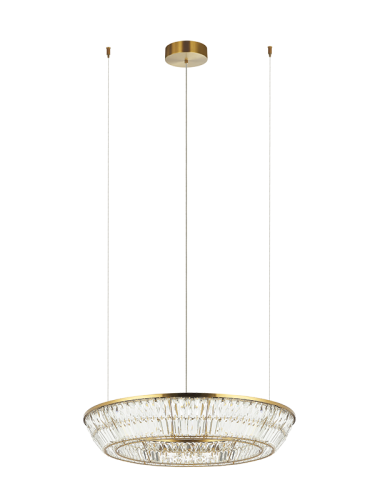 Żyrandol do salonu  KRYSZTAŁOWA LAMPA WISZĄCA LED 55W 3000K 23048