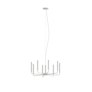 NOWODVORSKI lampa wisząca ORTO VIII żyrandol szary do salonu 11461