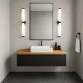 ARGON Kinkiet łazienkowy BATUMI  czarny  szkło opal  LED 24W 3000K IP44 8927