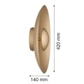 ARGON złoty kinkiet LED 42 cm 12,5W 3000K nowoczesna lampa ścienna BOLTON 8865