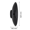ARGON Kinkiet BOLTON lampa ścienna LED, czarna, 42 cm 3000K 12,5W 8864