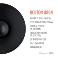 ARGON Kinkiet BOLTON lampa ścienna LED, czarna, 42 cm 3000K 12,5W 8864