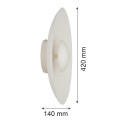 ARGON lampa ścienna LED, kremowa biel, 42 cm 3000K 12,5W BOLTON 8863