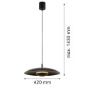 ARGON czarna lampa wisząca LED 12,5W 3000K BOLTON 8868 